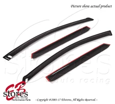 Black Tinted Out-Channel Vent Visor Deflector 4pcs For 2009-2013 Nissan Rogue