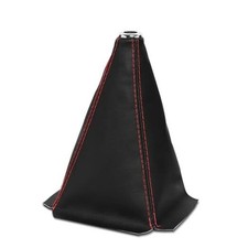Car Shift Knob Dust Cover, Car Shift Boot, Leather Gear Shift Black red/Leather