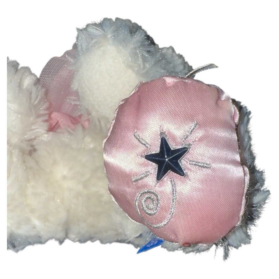 Russ Berrie Shining Stars 毛绒 Bichon 芭蕾舞女演员 白色小狗 粉色 Tutu Frise — 第 2/4 张图片