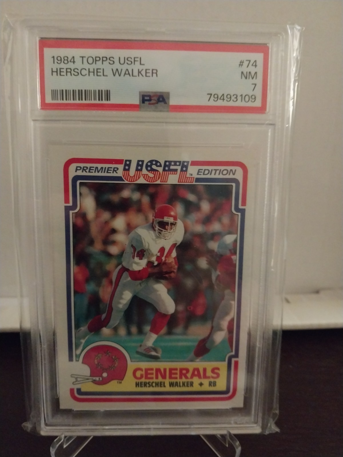 1984 Topps USFL - Herschel Walker #74 (RC) PSA 7 NM