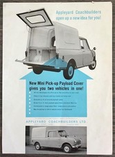 MINI PICK UP Payload Cover by Appleyard Coachbuilders Sales Leaflet c1960s