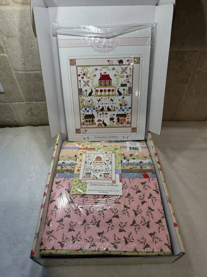 Kit Trapunta COTTONTAIL COTTAGE BOM Bunny Hill Blocco del Mese MODA Casa Coniglio - Immagine 3 di 3