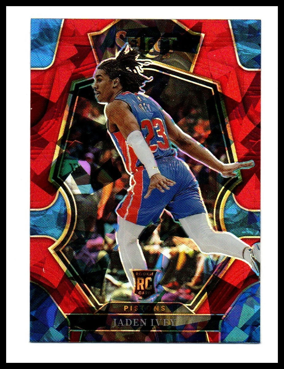 2022-23 Panini Select #178 Jaden Ivey Red Cracked Ice Prizms