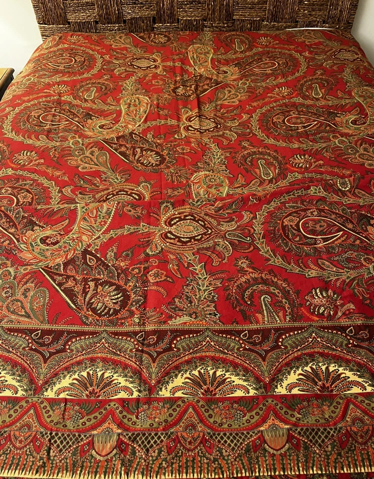 Edredón Pottery Barn 2010 Caroline Paisley y 3 fundas de algodón satén King Foto 2 de 4