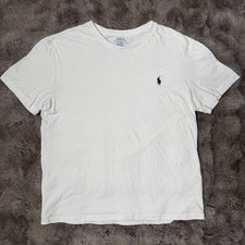 Polo Ralph Lauren Classic Fit White Shirt Size Medium Blue Pony