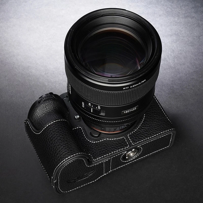 Handmade Real Leather Camera Half Cover Case Protective Base For Sony A9iii A9M3 - Image 3 of 4