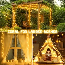 Christmas Lights Outdoor Battery Operated String Lights Total 100LED 33Ft with T