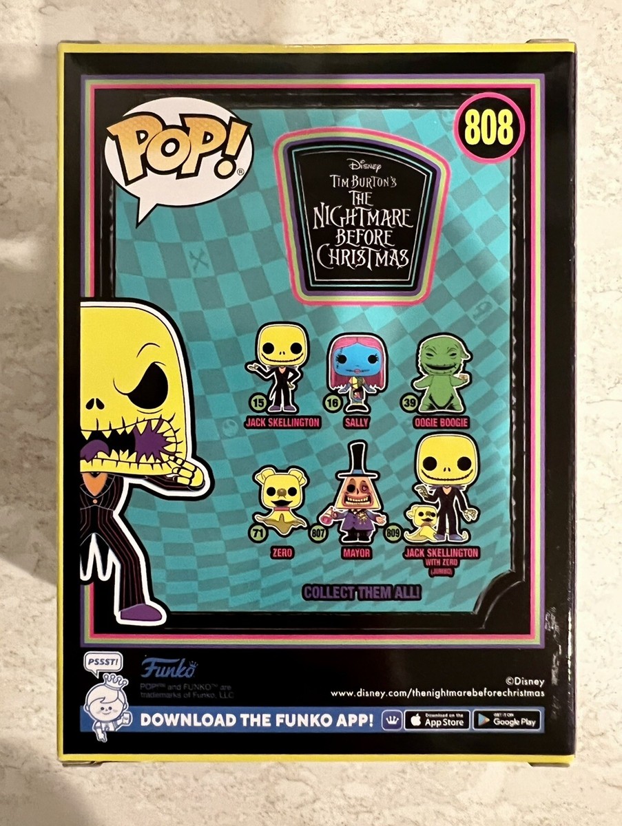 FUNKO POP! DISNEY #808 JACK SKELLINGTON SCARY FACE BLACKLIGHT