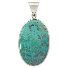 Shattuckite Stone Pendant Necklace by Stones Desire