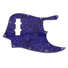 Blue Pearl 4-Ply PVC 4 String Jazz Bass Pickguard 10 Hole J Bass Scratch Plate