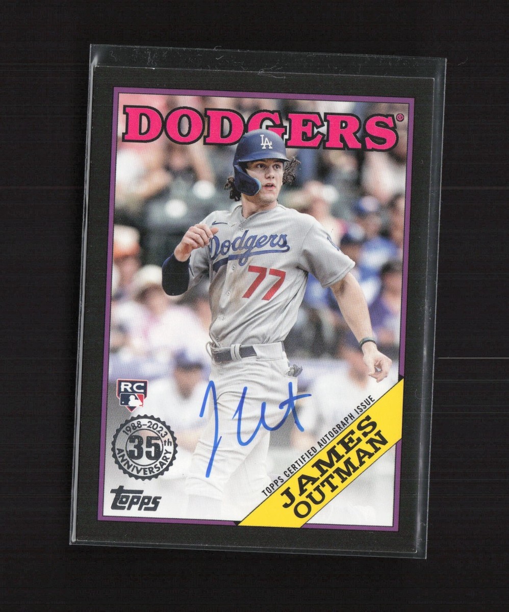 2023 Topps Series 1 James Outman 88BA-OUT 1988 Black AUTO /199 RC