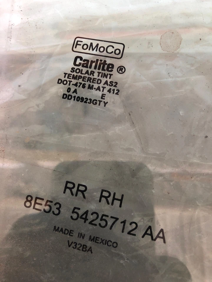 Ford Fusion Sel 2006-2012 puerta trasera ventana de vidrio pasajero lado derecho derecho OEM Foto 3 de 4