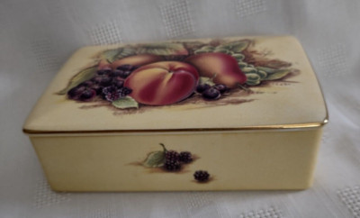 Aynsley Orchard Gold Schmuckschatulle ca. 5,5'' x 4''