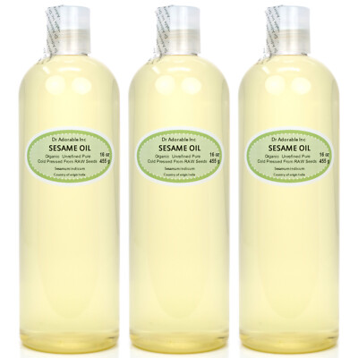 SESAME SEED OIL FROM RAW SEED UNREFINED BY DR.ADORABLE COLD PRESSED 2oz-UP TO7LB