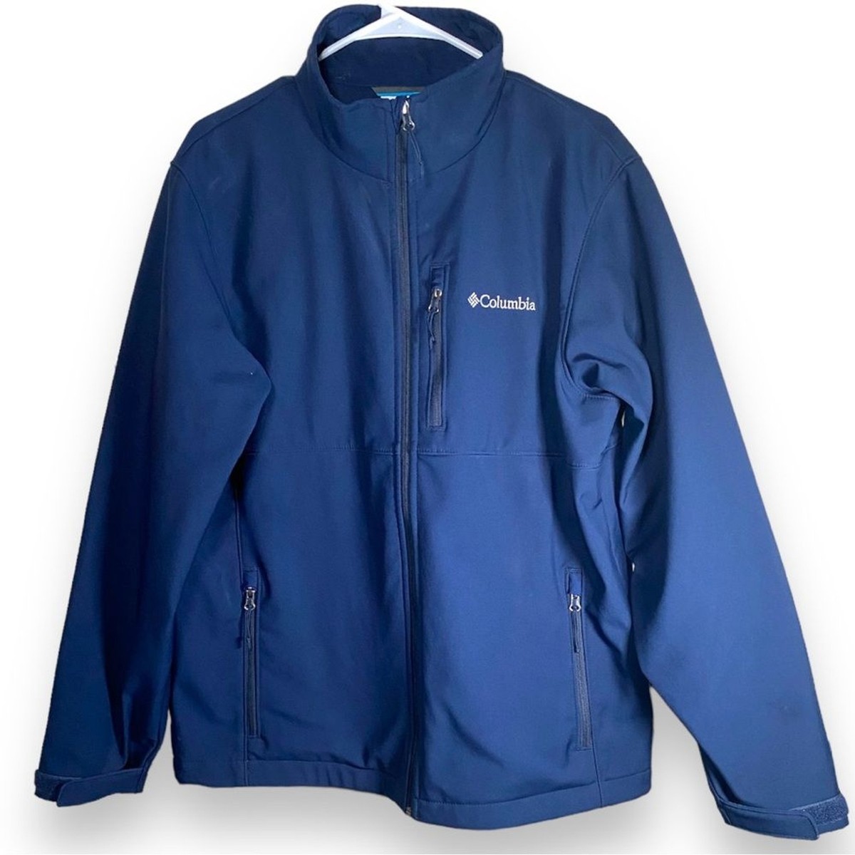 Columbia men's navy jacket inner cinch waist fleece lined Large