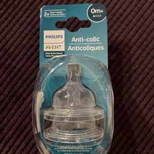 Philips AVENT Anti-Colic Bottle Nipple 2 Pack, 0m  Flow 1