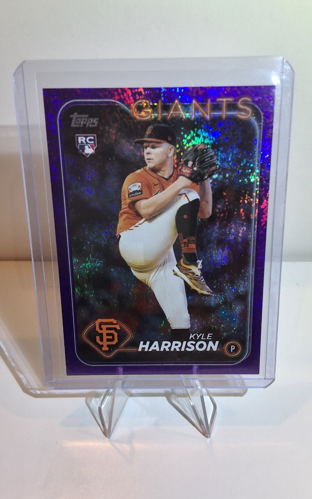2024 Topps Update Kyle Harrison #US83 Purple Holofoil Giants RC /799