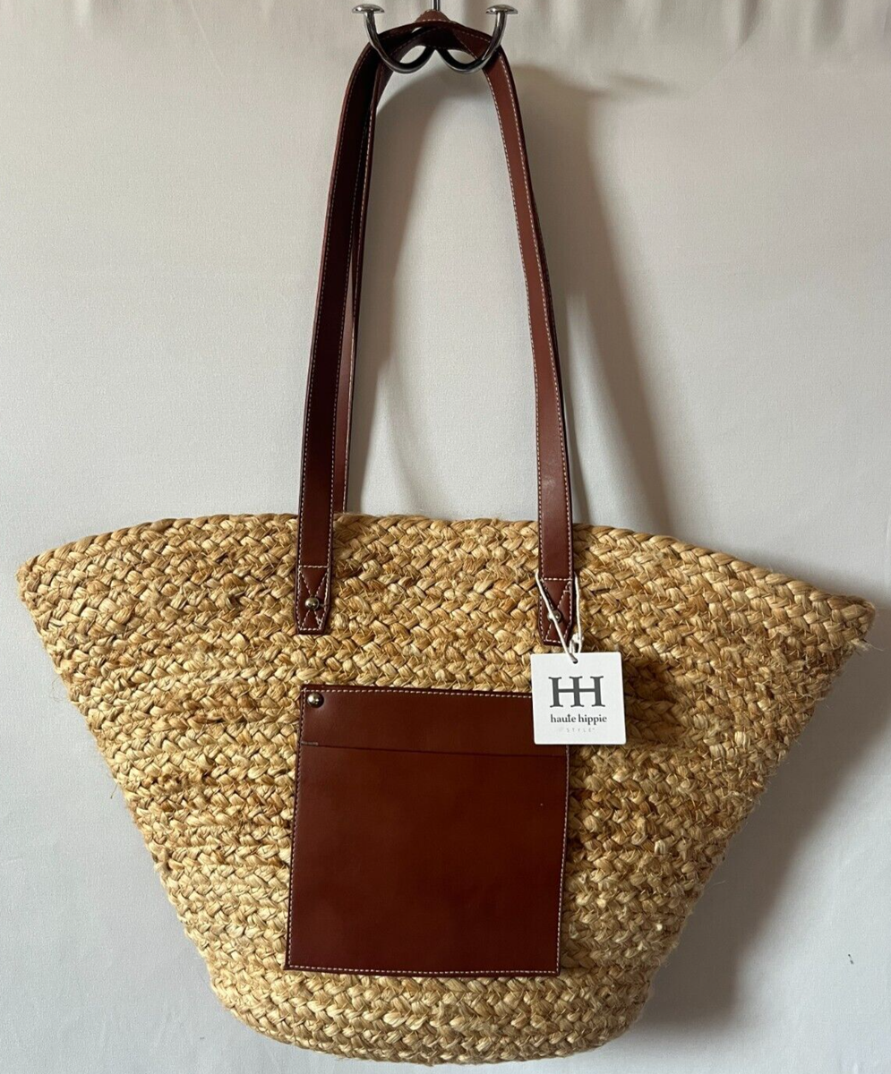 new with tags Haute hippie straw Bag shoulder bag tote