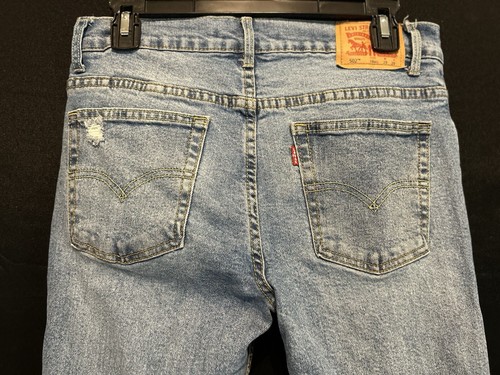 Levis 502 jeans Boys Sz. 18 Reg 29x29 distressed Camouflage repair patch EUC - Picture 14 of 21