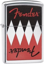 Zippo Fender Argyle Design High Polish Chrome 29309
