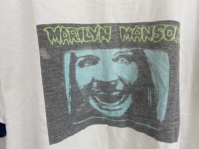 VTG Marilyn Manson God Is In The TV Ringer Band Tee T-Shirt Size