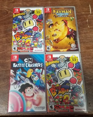 LOT of 4 Cases Bomberman ( Nintendo Switch) REPLACEMENT CASE ONLY No Games