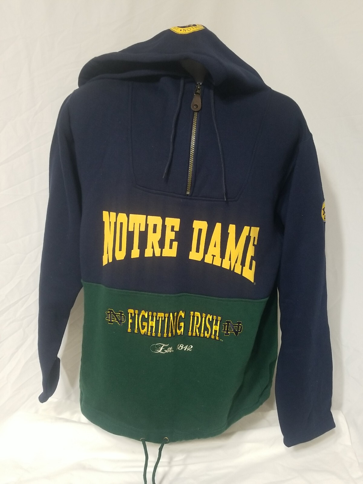 Sweat Homme Vintage Notre Dame Fighting Irish - Vesi Sportswear - Bleu Taille L