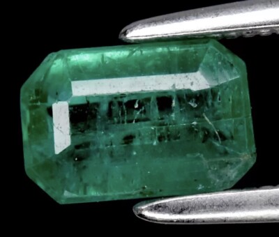 1,17ct 6,8x4,5mm Achteck Grün Smaragd Edelstein, Sambia