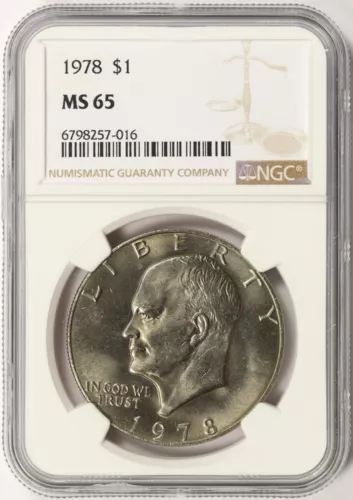 1978 Eisenhower Dollar Ike $1 NGC MS65