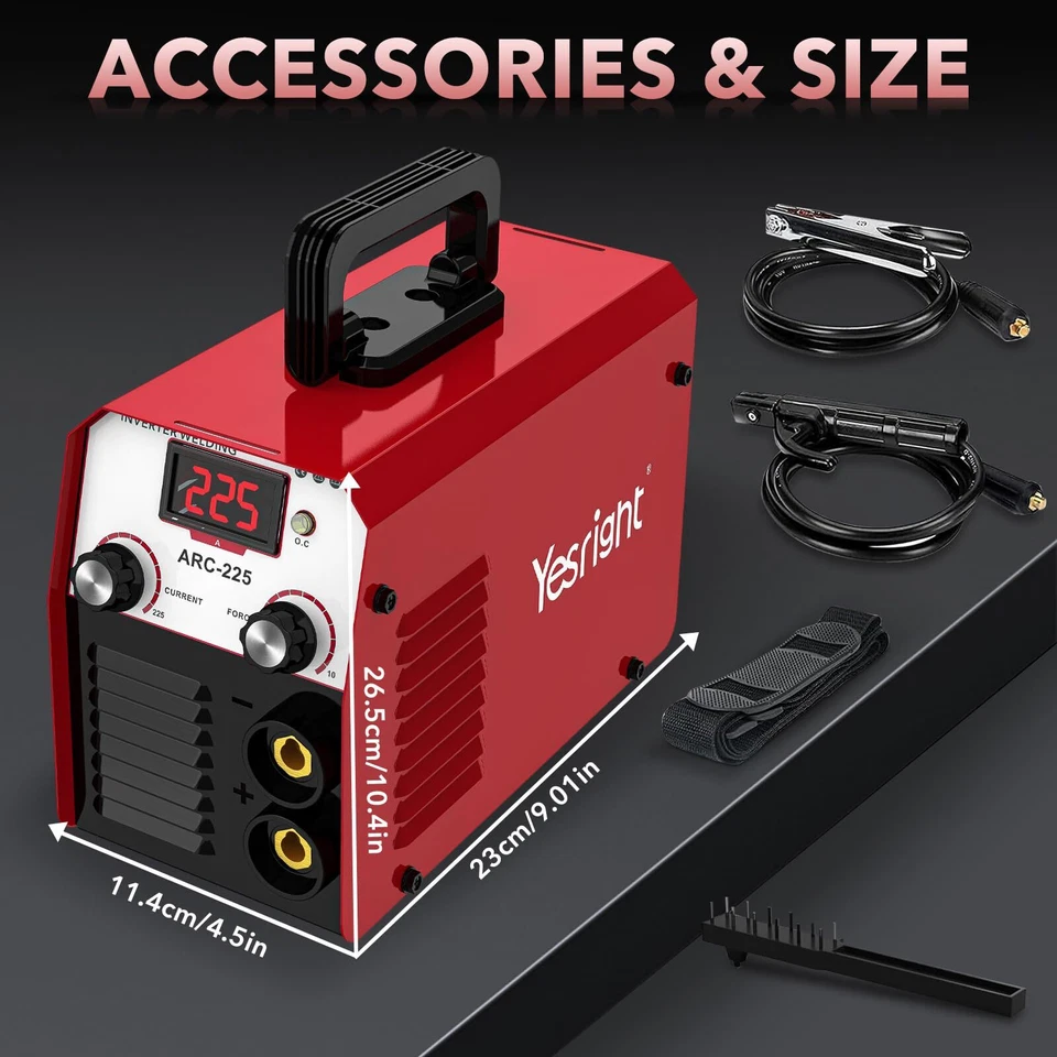 Soldadora de varilla portátil YesRight 225A doble voltaje 110V/220V Foto 2 de 4