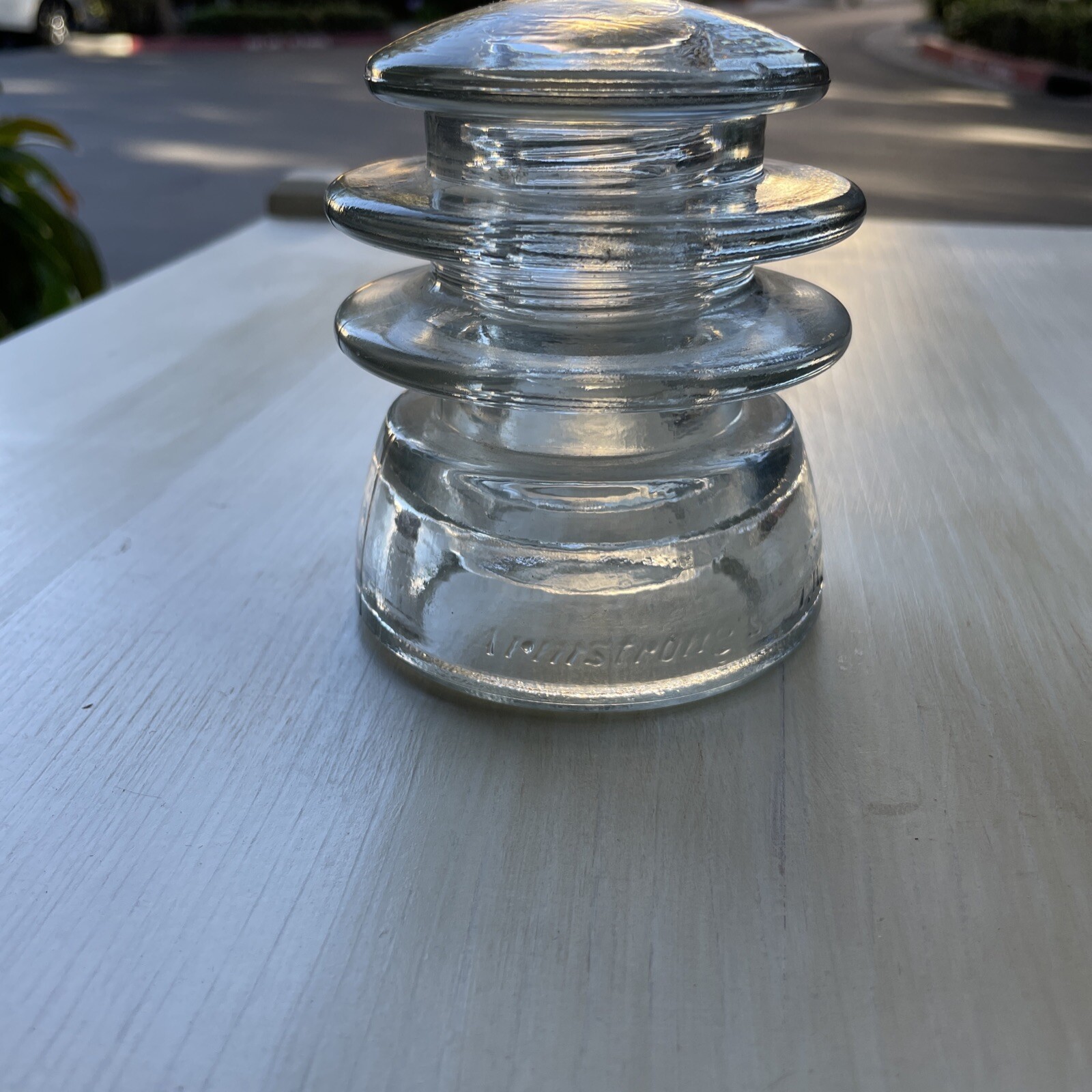 Vintage Glass Insulator Armstrongs T.W 35 49 Made In USA eBay