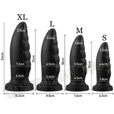 Oversized Liquid Silicone Anal Plug Dildos Soft Tongue Penis Dilator Stimulate