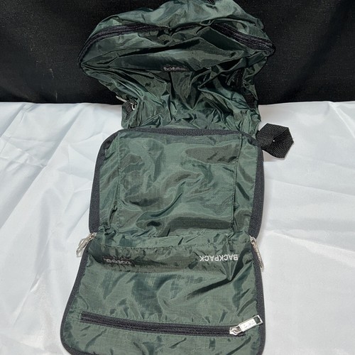 Vintage Totes foldable backpack green cool 30 - Picture 5 of 10