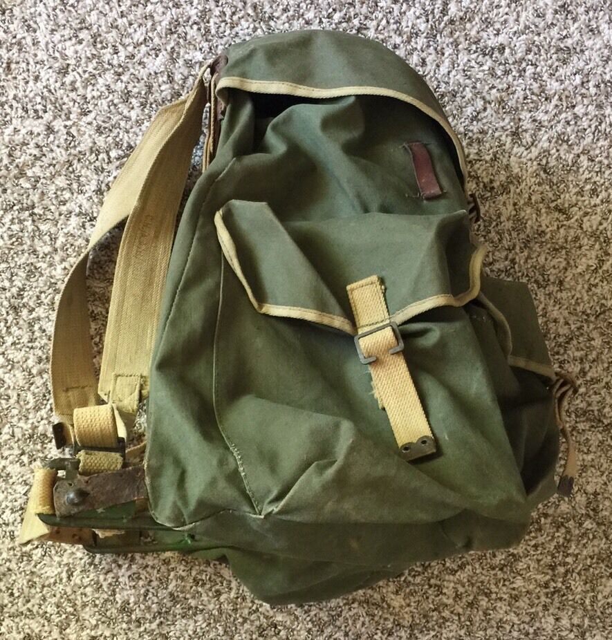 Vintage United Kingdom Army Military Rucksack Field Pack Backpack 