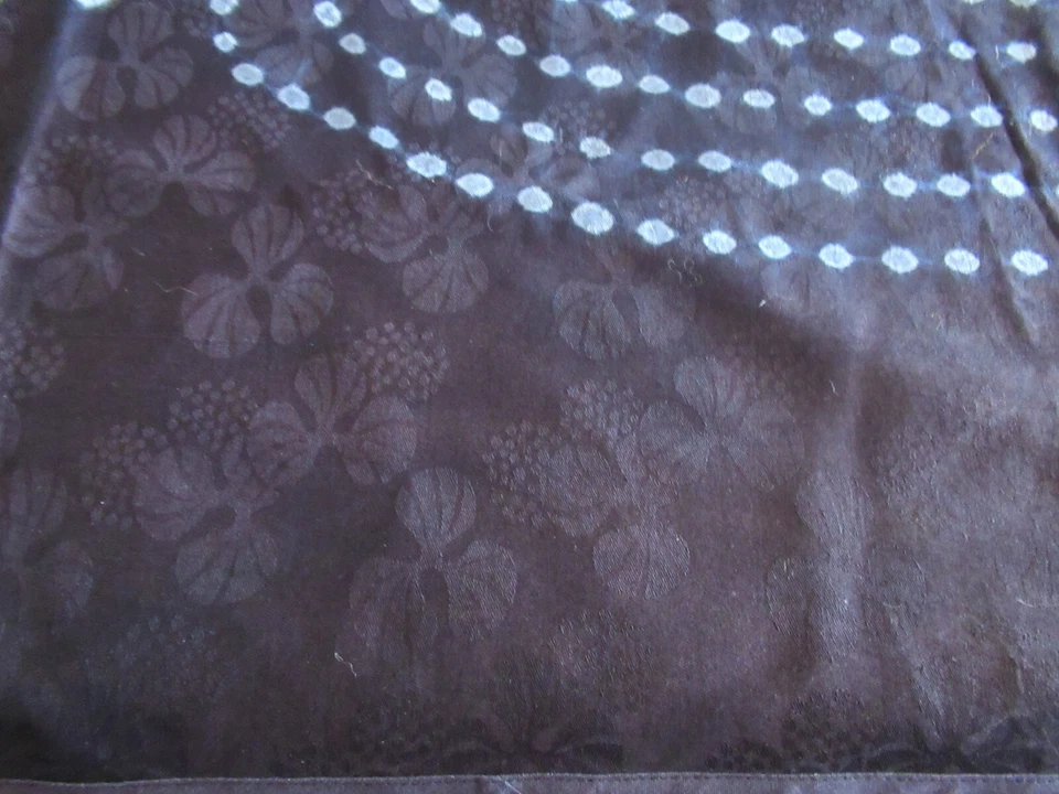 Tissus ethnique en coton bleu marine et bleu ciel - 150 cm x 135 cm - Photo 4/4