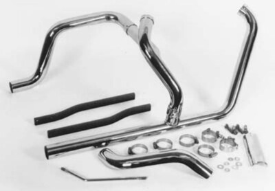 1995-1999 Harley Davidson FXST FLST  2:1 Crossover Exhaust Header Set Chrome