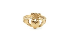 Vintage 14k Yellow Gold Claddagh Ring Size 5