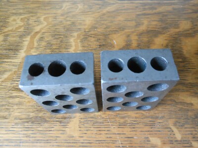 Machinist tool & die set up blocks 13 holes 3
