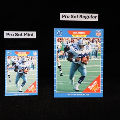 1989 Paul Palmer Dallas Cowboys Pro Set Mini #556... See Description