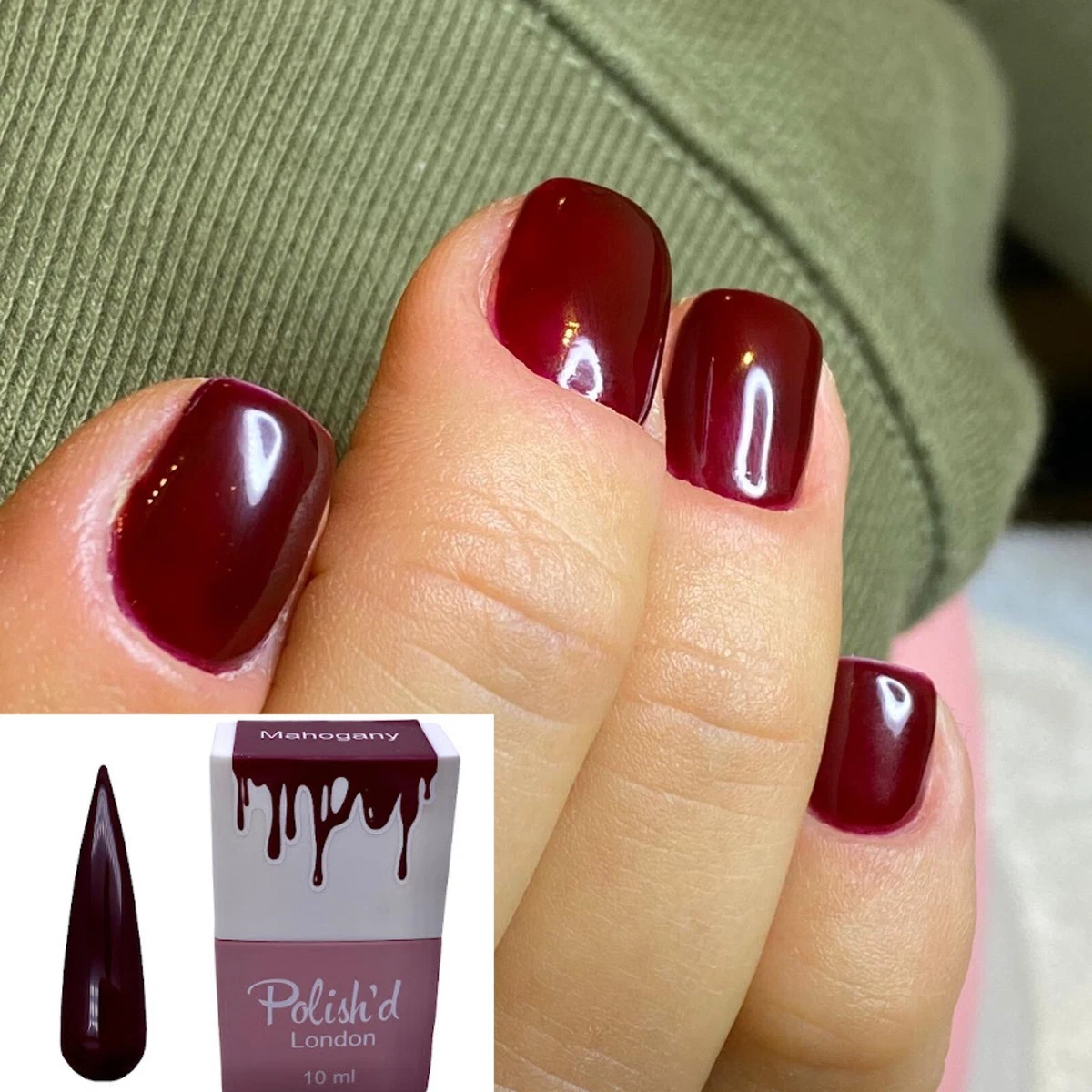 Gel Nail Polish Dark Red 10 Ml Hybrid Gel Varnish