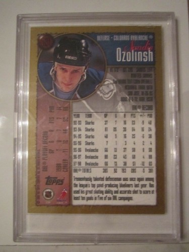 1993 SANDIS OZOLINSH #721 TOPPS NHL HOCKEY CARD AUTOGRAPHED - BBA-21 - Picture 2 of 2
