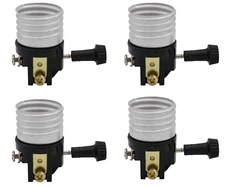  3 Way Socket Replacement for Lamps, Medium Base Interior Only | Pack of 4 