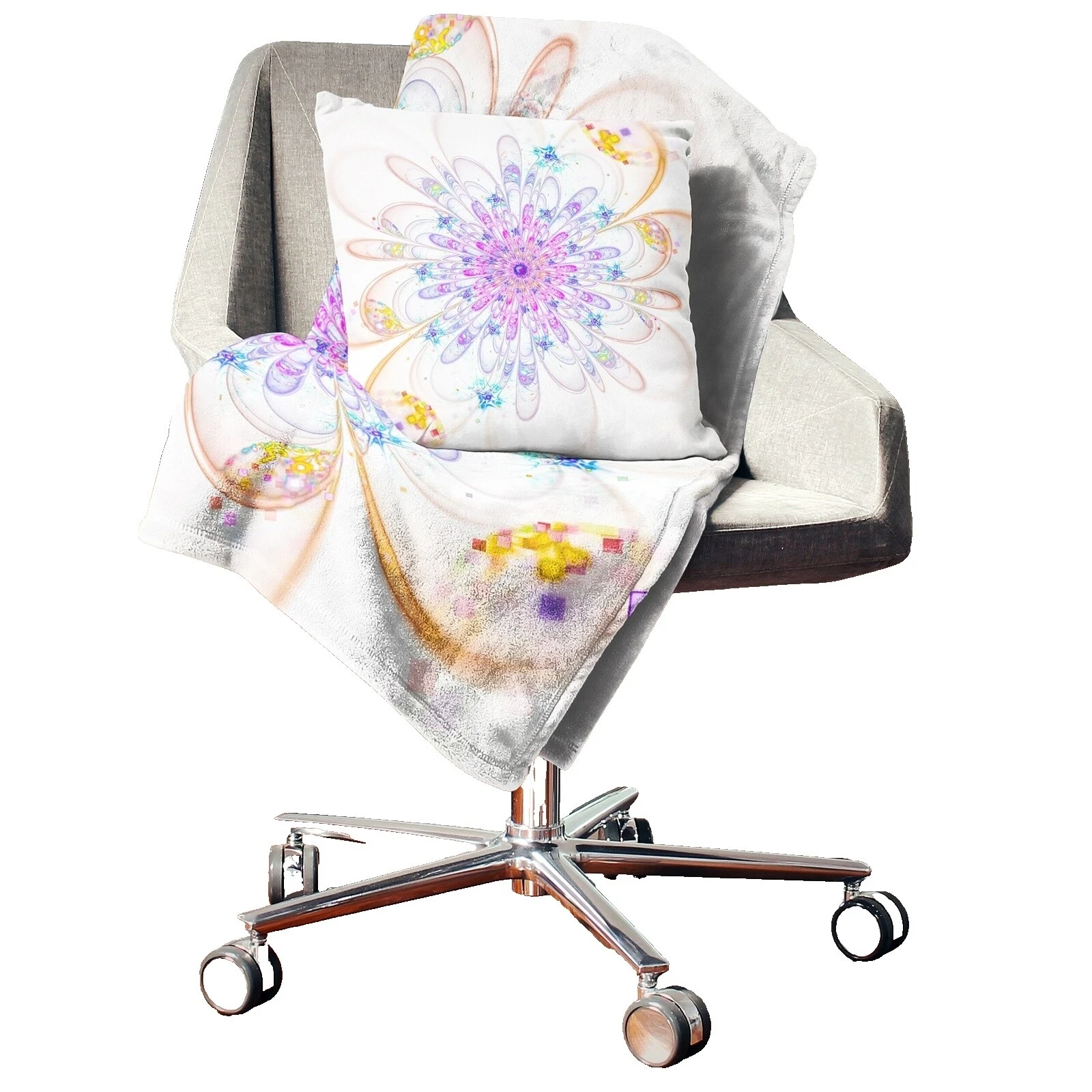 Cobijas y mantas Floral sintético