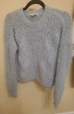 Juniors Candies Soft Fuzzy Blue Sweater Medium