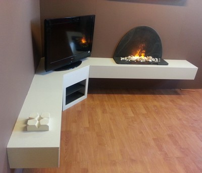 Bespoke Modern Marble Dimplex Optimyst Electric Fireplace Tv