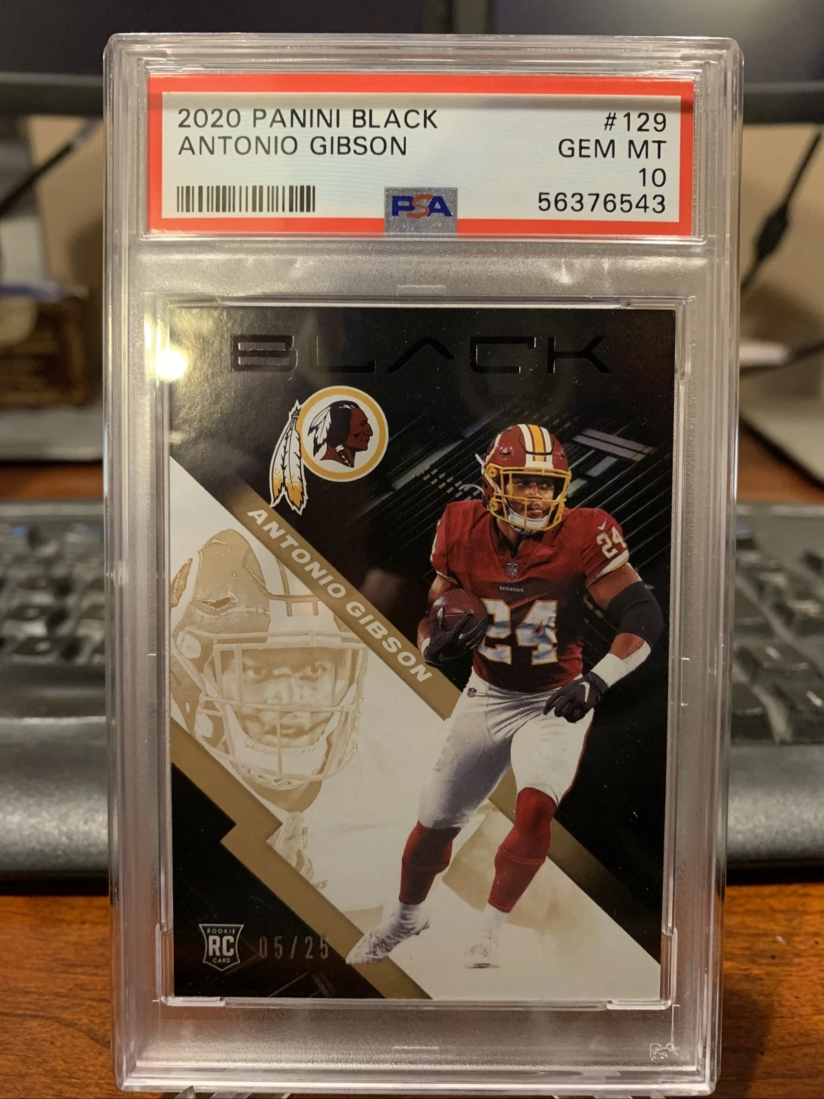 Antonio Gibson Panini Black #129 Base