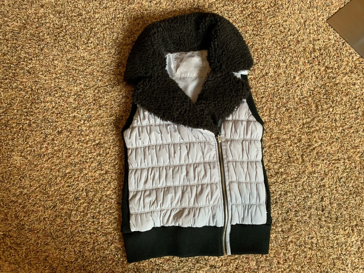 Calvin klein performance faux fur hood asymmetrical zip puffer jacket cheap