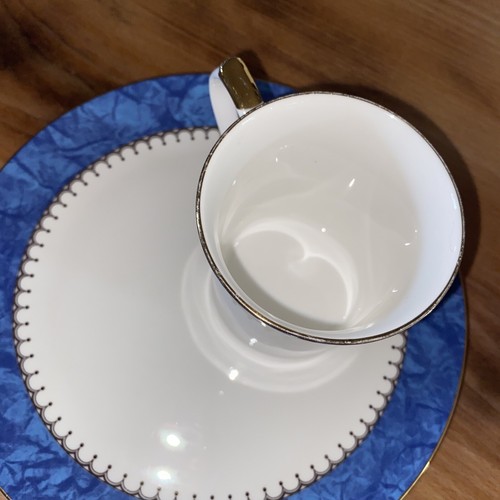 Queens Bone China Mug And Saucer/Cake Plate Symphony Blue Afternoon Tea/coffee - Picture 11 of 14