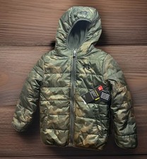 Under Armour Storm Boys Reversible Puffer Hooded Jacket Camouflage Camo Size 5