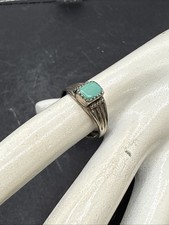    Stunning Turquoise Gemstone Sterling Silver Ring Size 8 4 